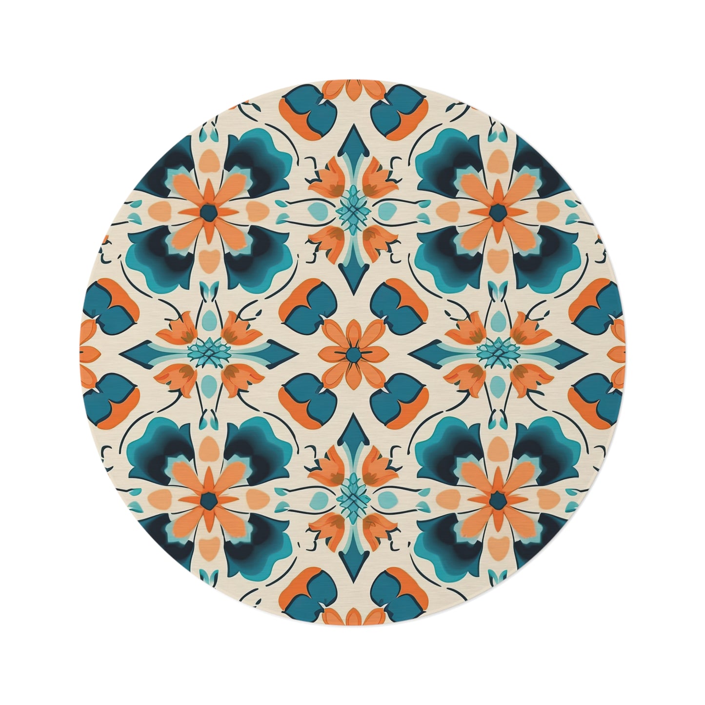 Meditative Medina Montage Round Rug