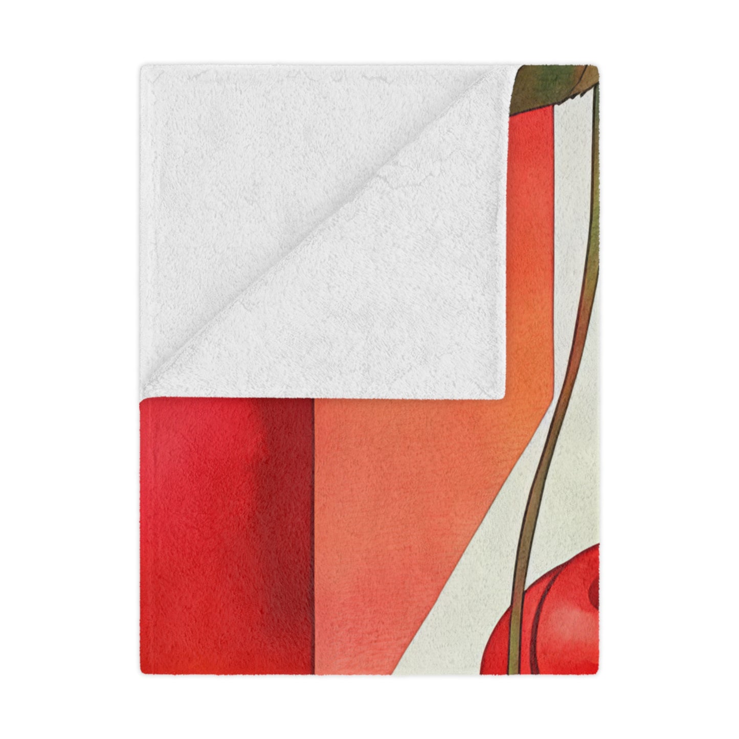 Cherry Charm. Cozy Artistic Microfiber Blanket -