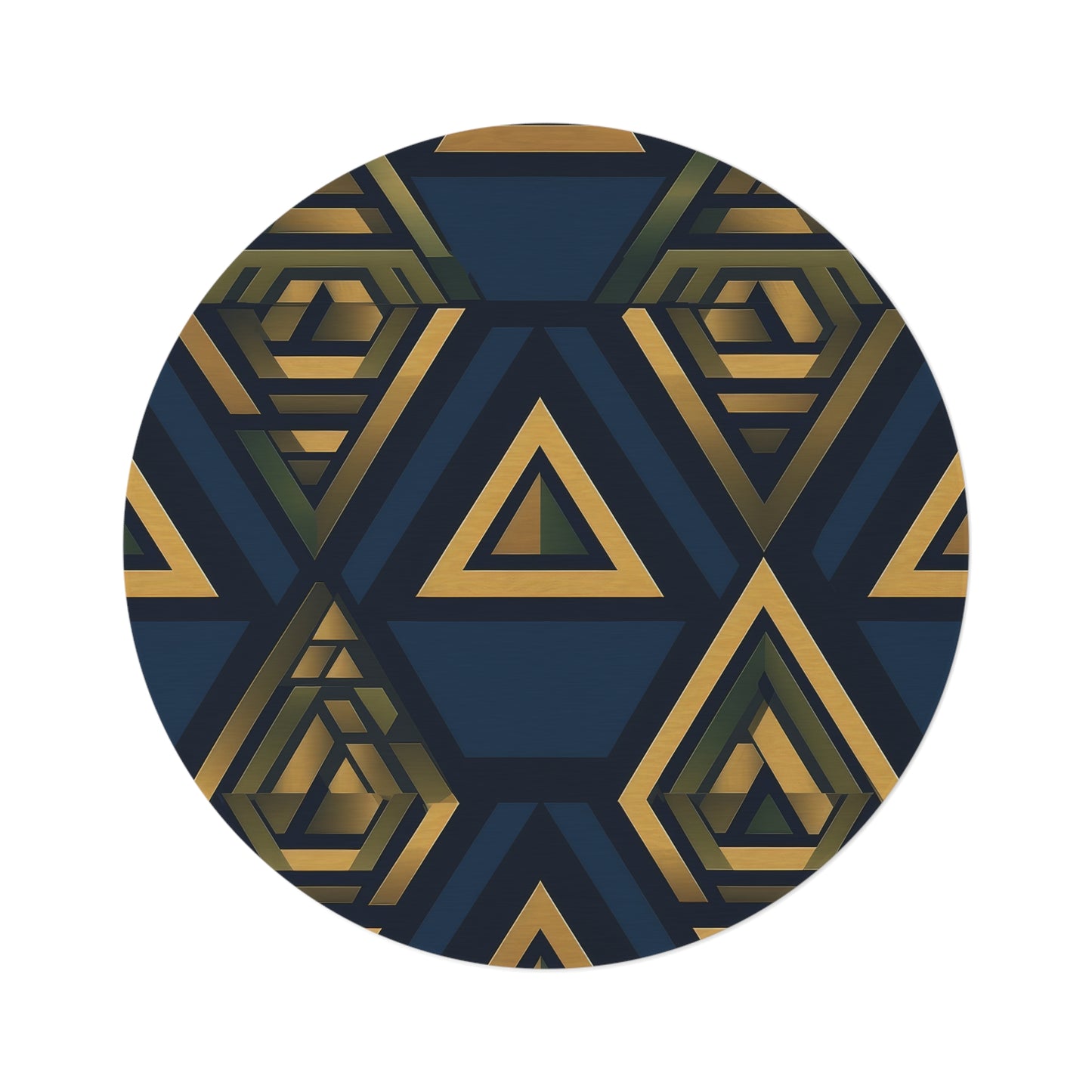Echo Valknut. Bohemian Eye Round Rug - Colorful Floor Decor for Vibrant Spaces