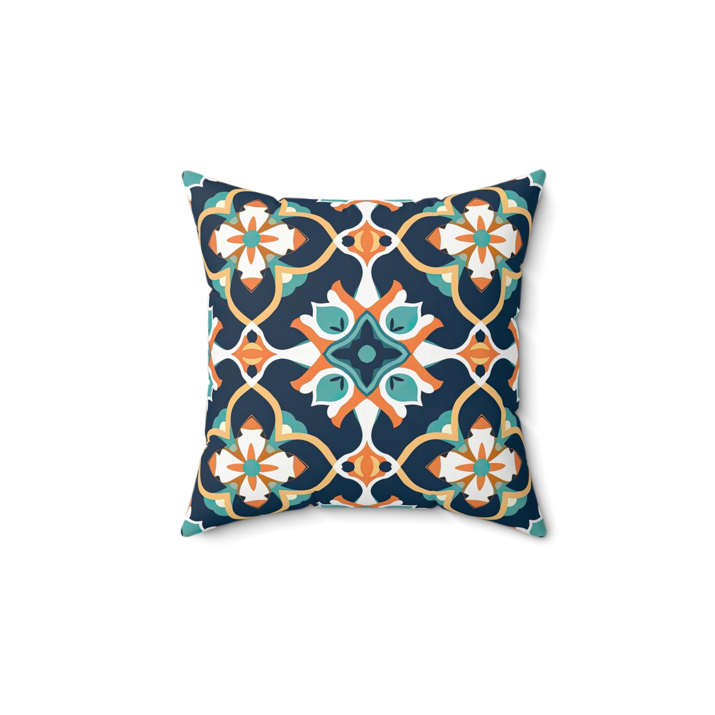 Saffron Souk Symphony . Spun Polyester Square Pillow