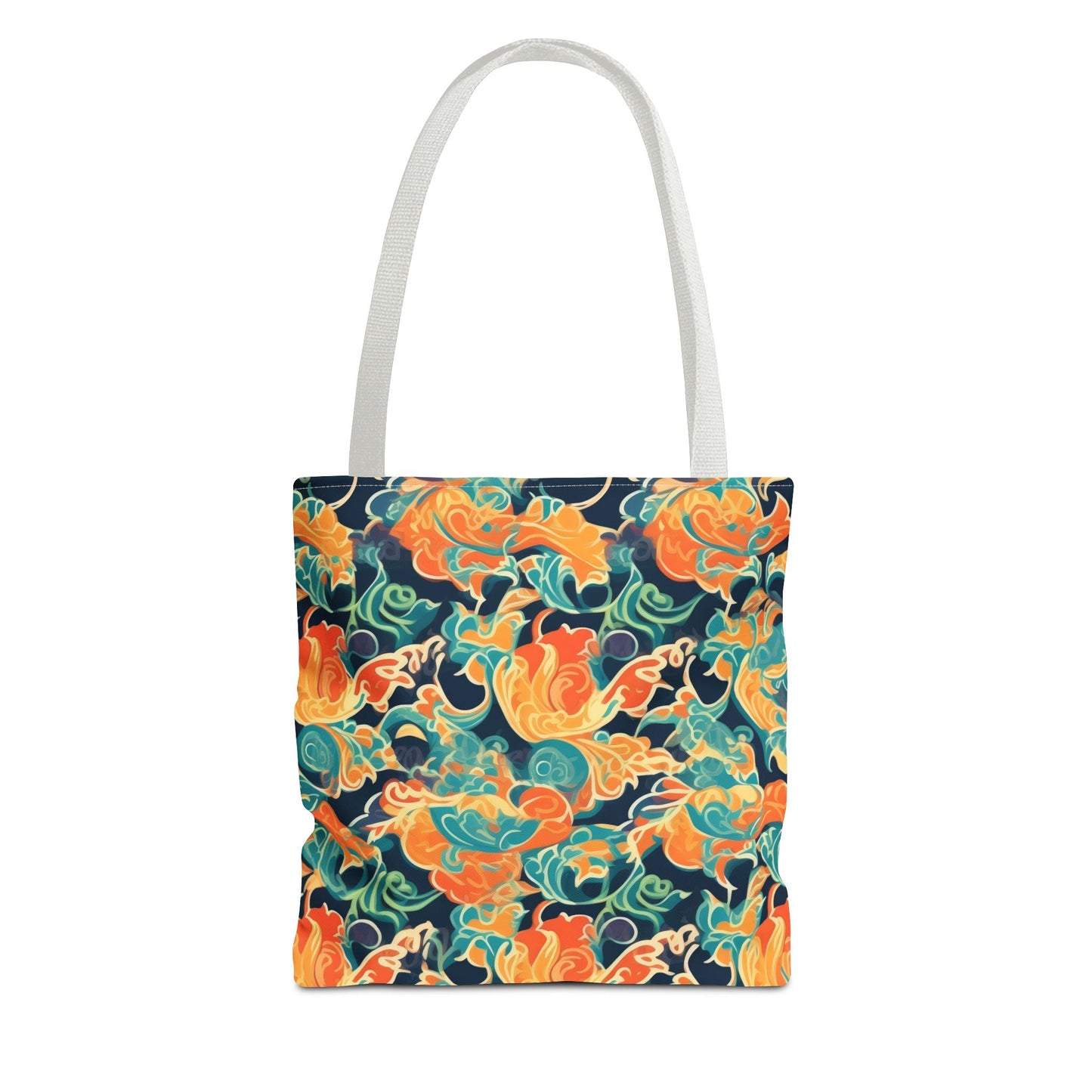 Tangerine Twilight Tapestry. Tote Bag for Everyday Use