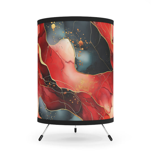 Marbled Cherry Essence. Modern Tripod Lamp