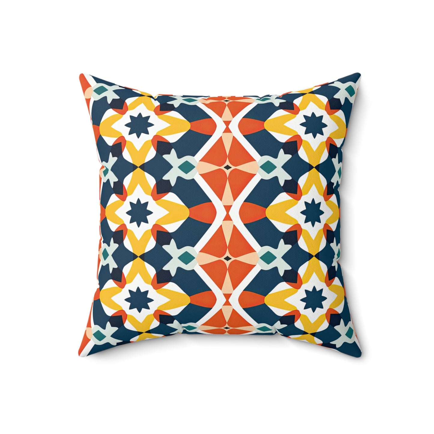 Saffron Souk Symphony .Spun Polyester Square Pillow