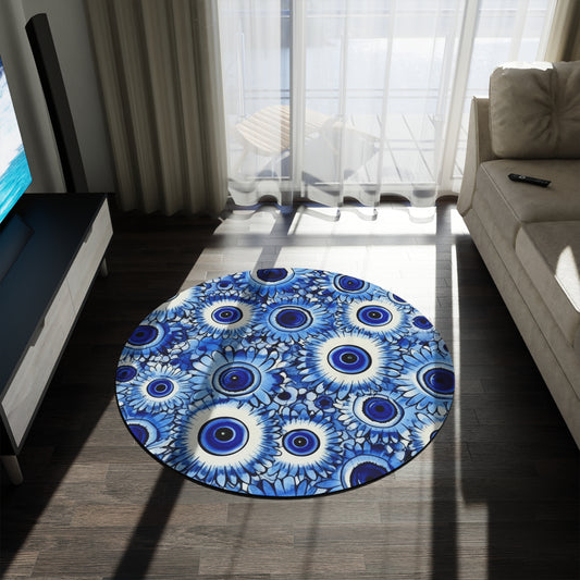 Eclipsed Perception. Round Rug