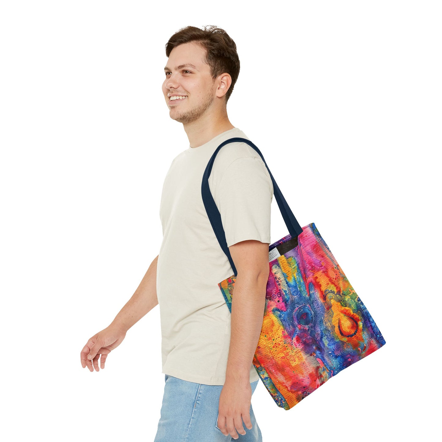 Prismatic Hamsa . Tote Bag for Everyday Use