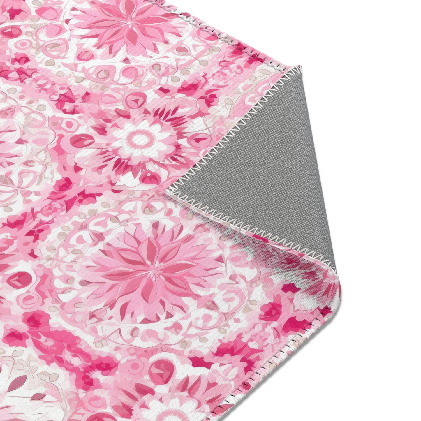 Pink & White Area Rug