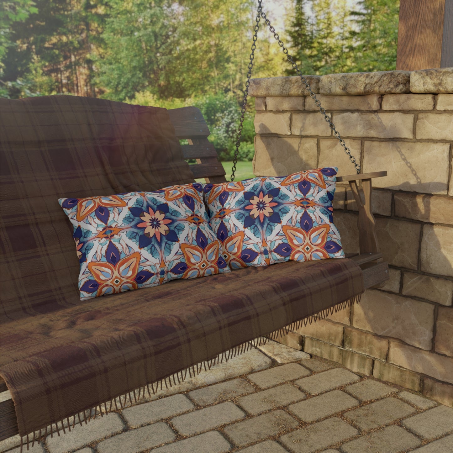 Moroccan Moonlight Sonata . Outdoor Pillows