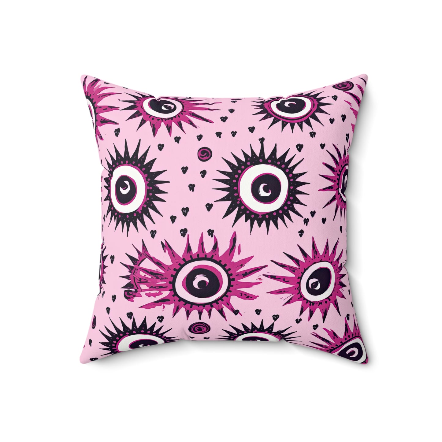 Evil Pink Eye. Spun Polyester Square Pillow