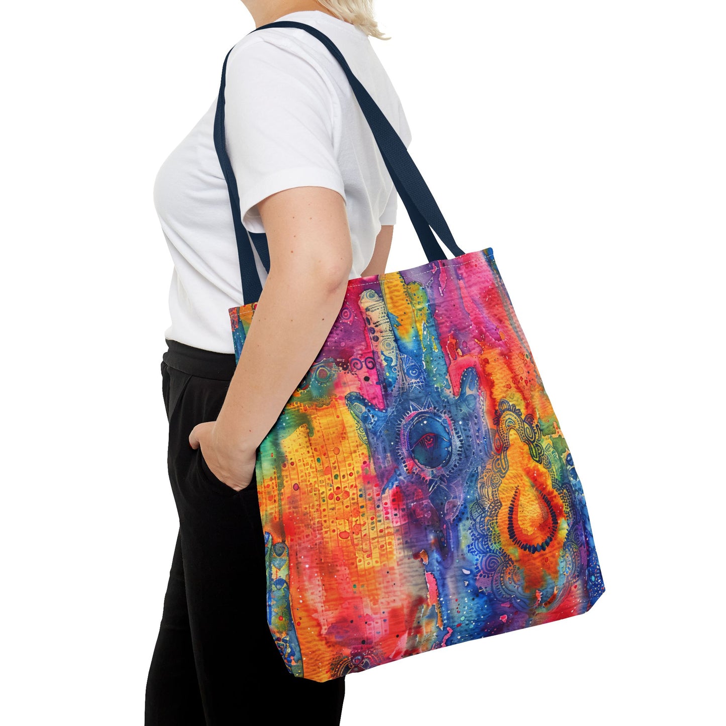 Prismatic Hamsa . Tote Bag for Everyday Use