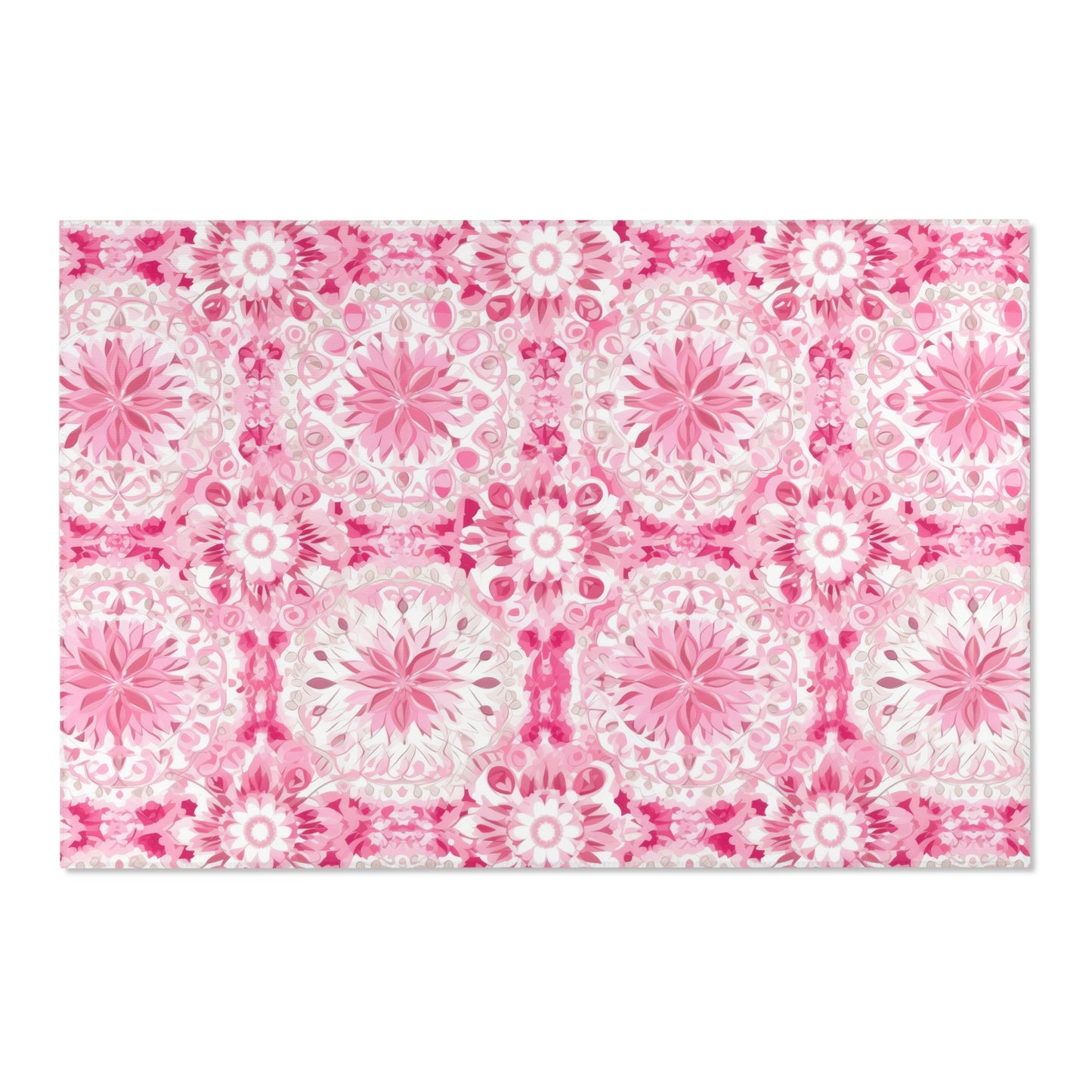 Pink & White Area Rug