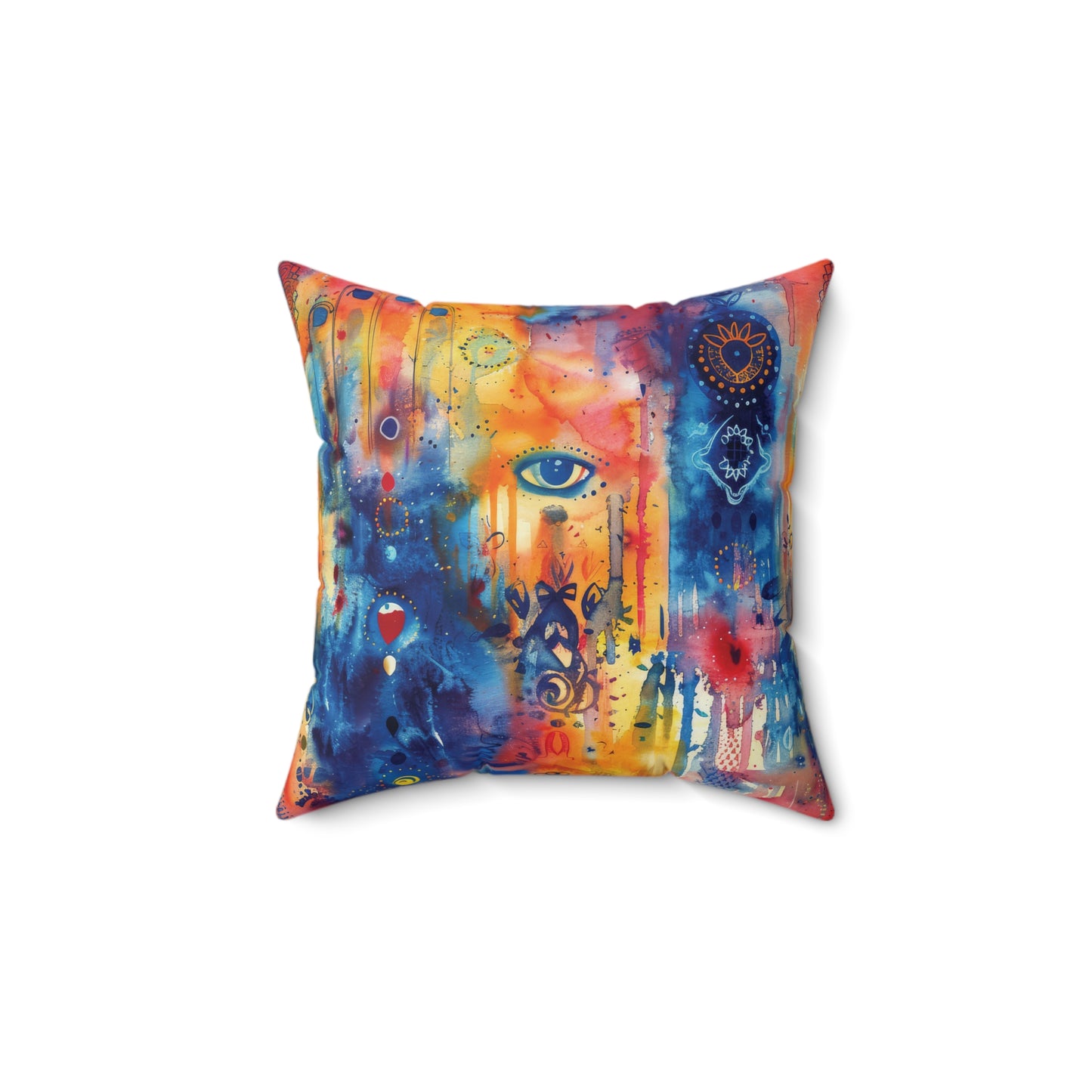 Rainbow Shield. Decorative Pillow Collection - Ancient Protective Symbols