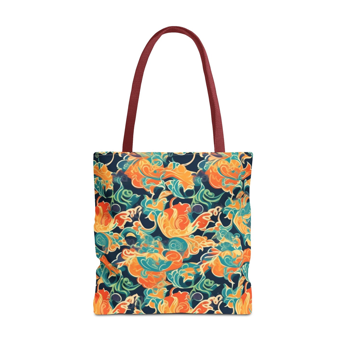 Tangerine Twilight Tapestry. Tote Bag for Everyday Use