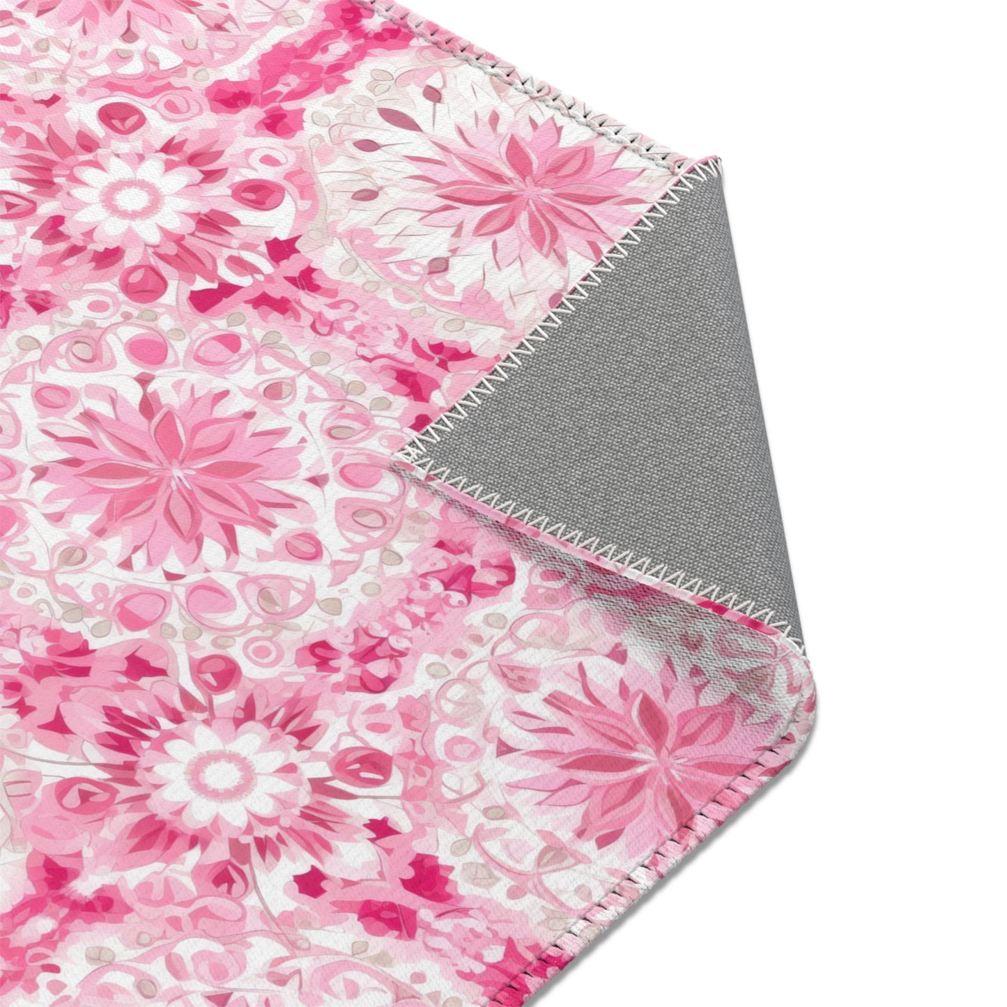 Pink & White Area Rug