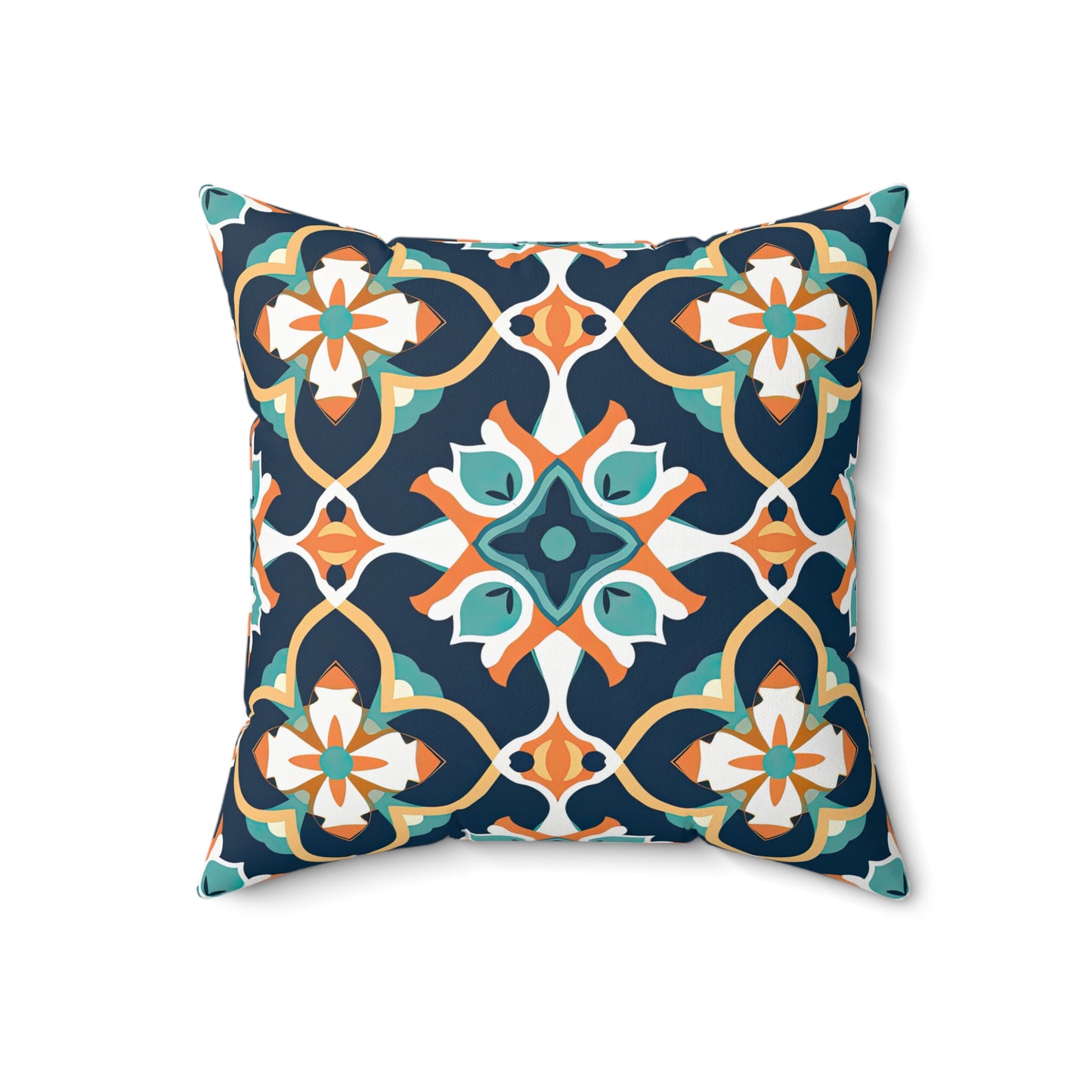 Saffron Souk Symphony . Spun Polyester Square Pillow