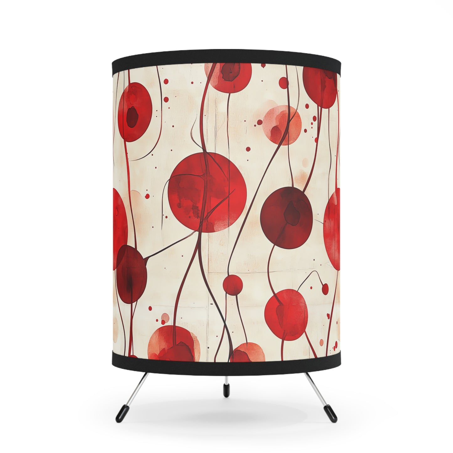 Vintage Cherry. Modern Tripod Lamp