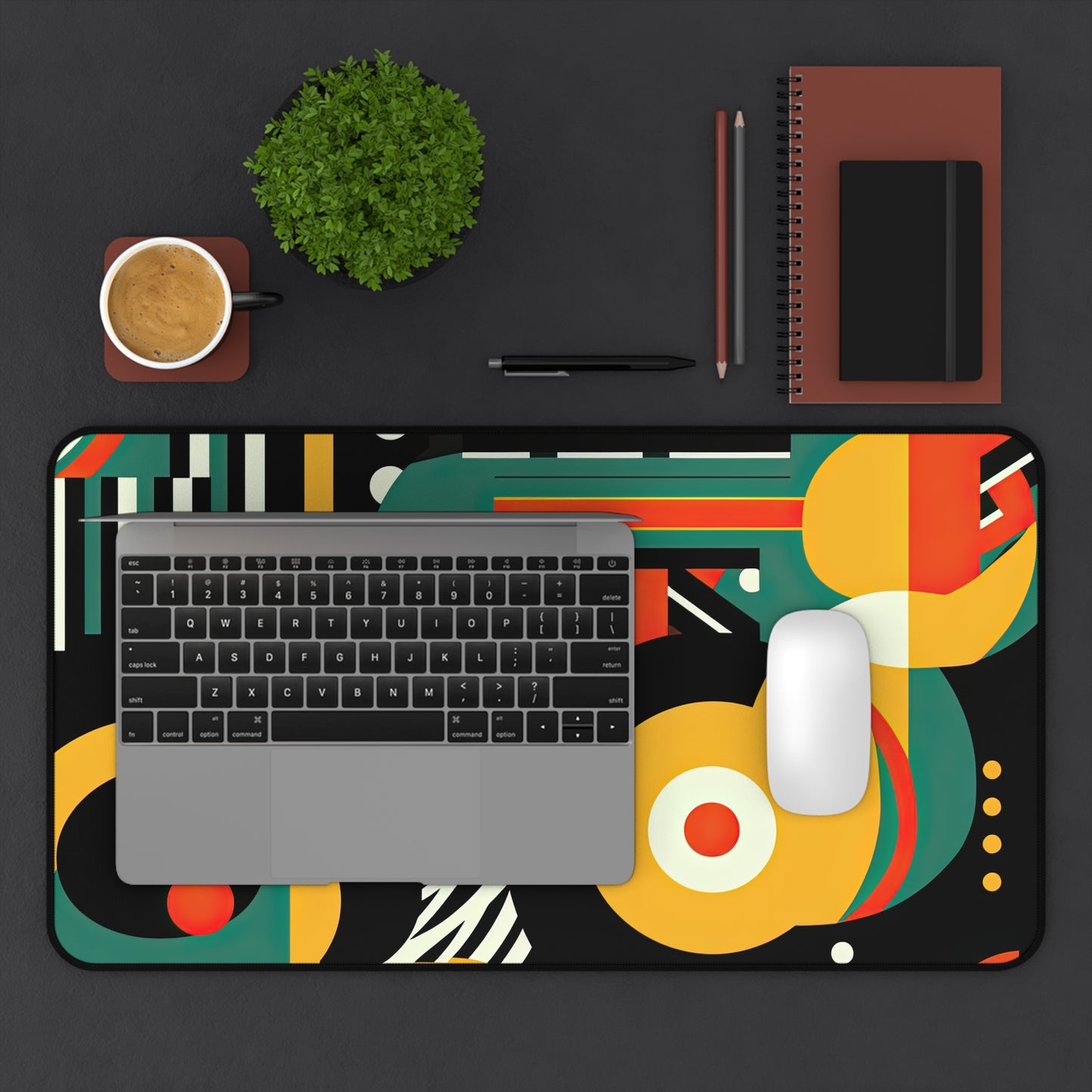Galactic Groove  . Desk Mat - Stylish Office Organizer
