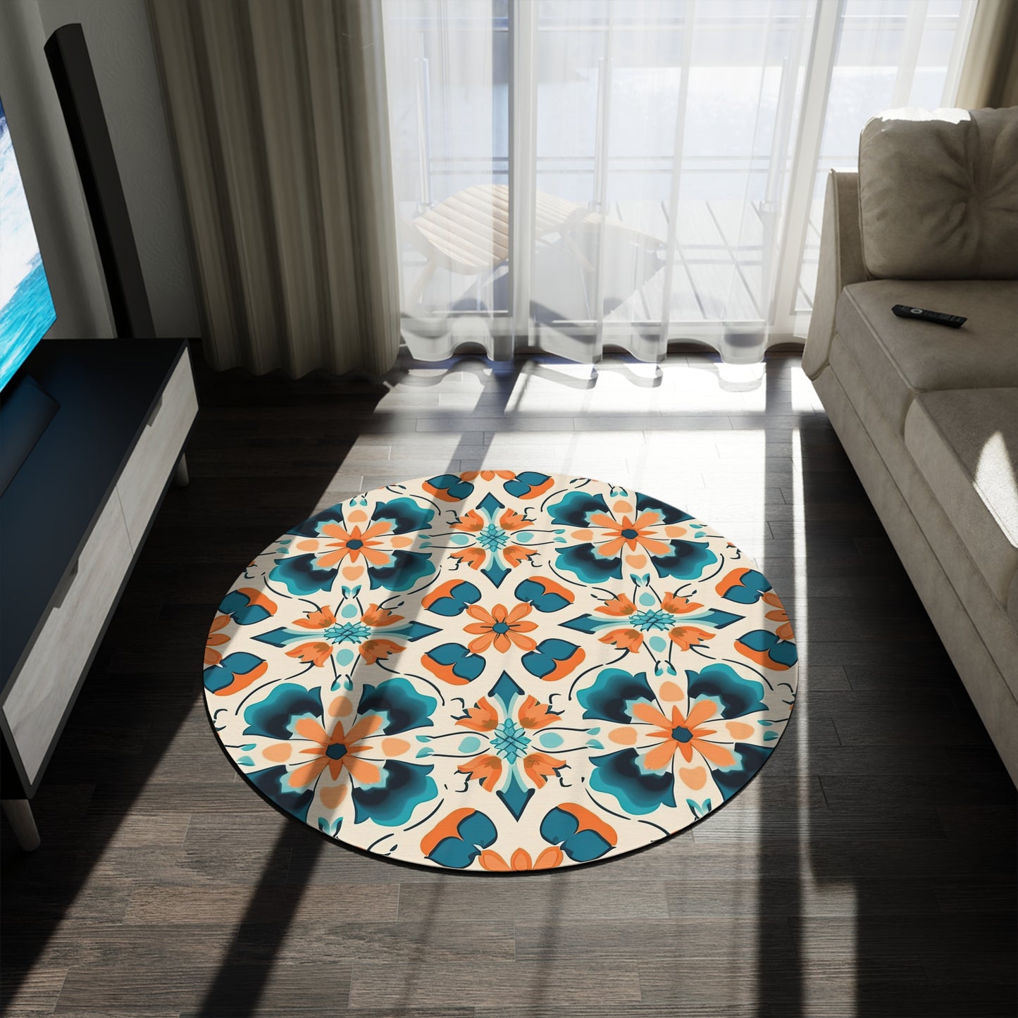 Meditative Medina Montage Round Rug