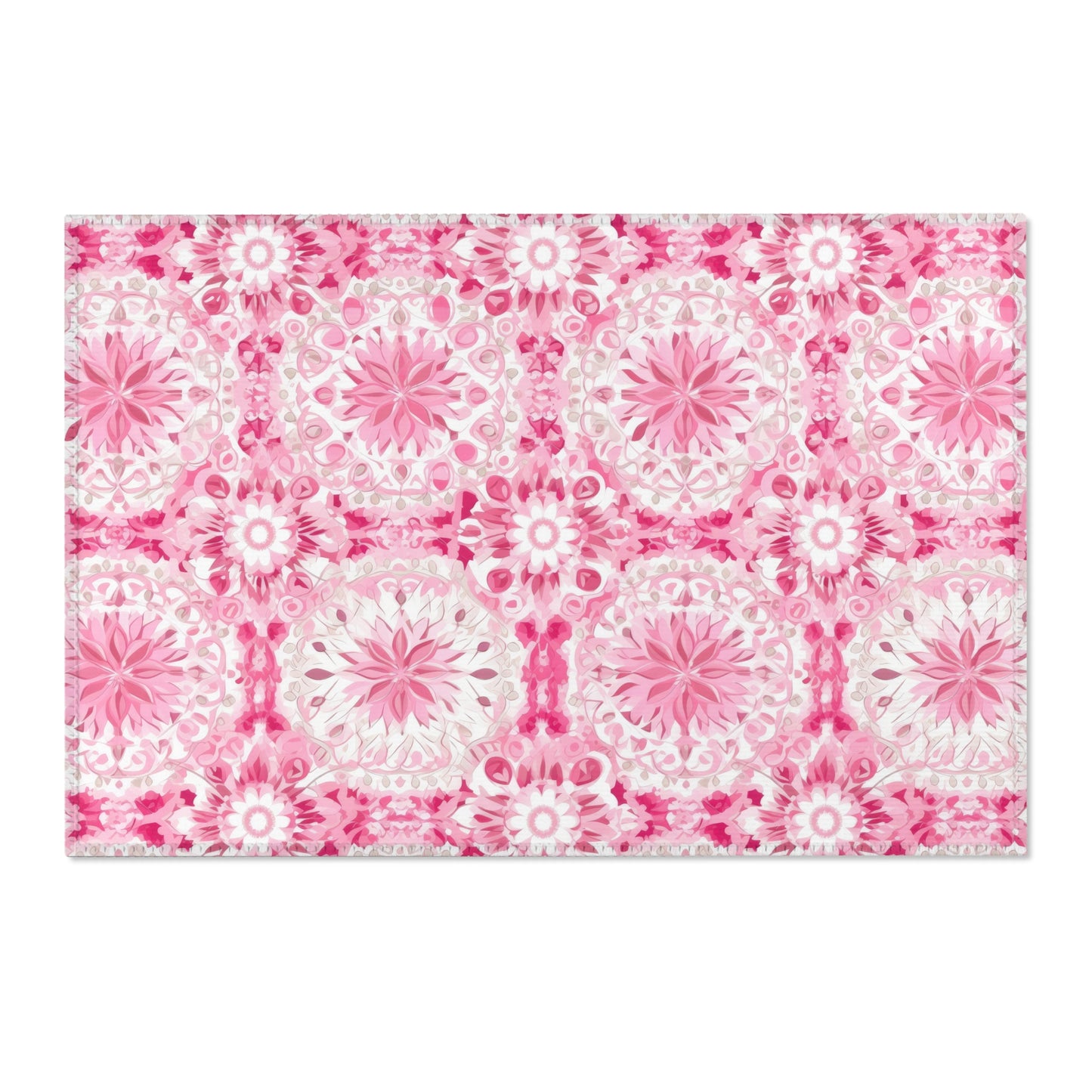 Pink & White Area Rug