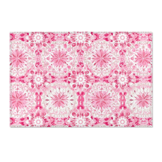 Pink & White Area Rug