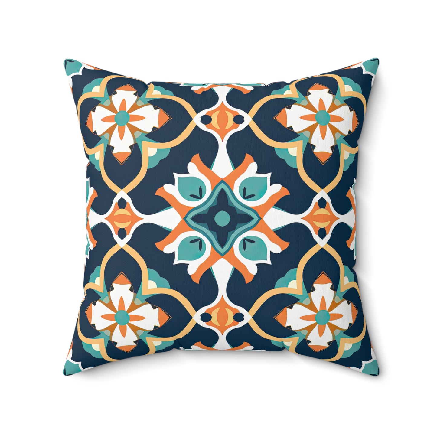 Saffron Souk Symphony . Spun Polyester Square Pillow