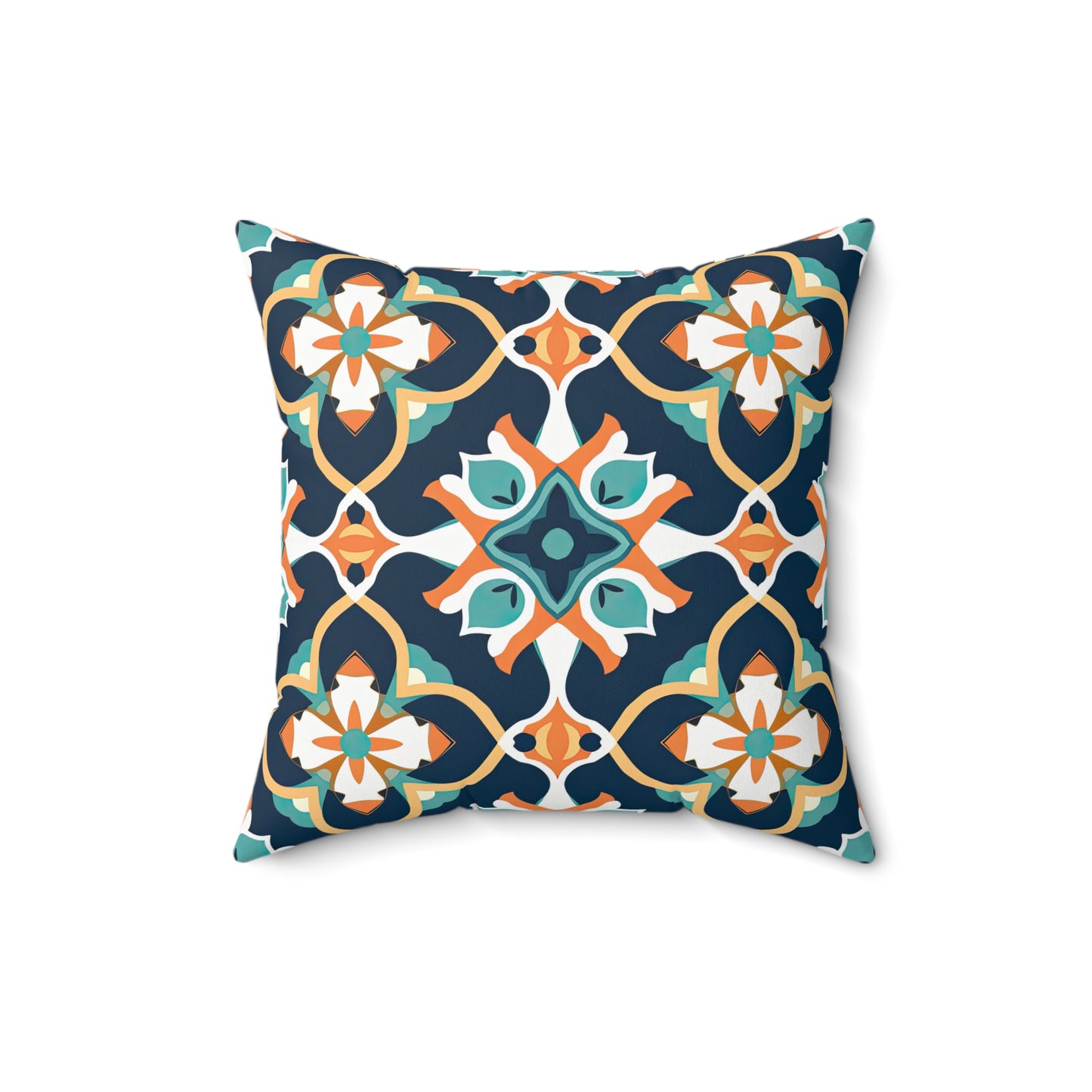 Saffron Souk Symphony . Spun Polyester Square Pillow