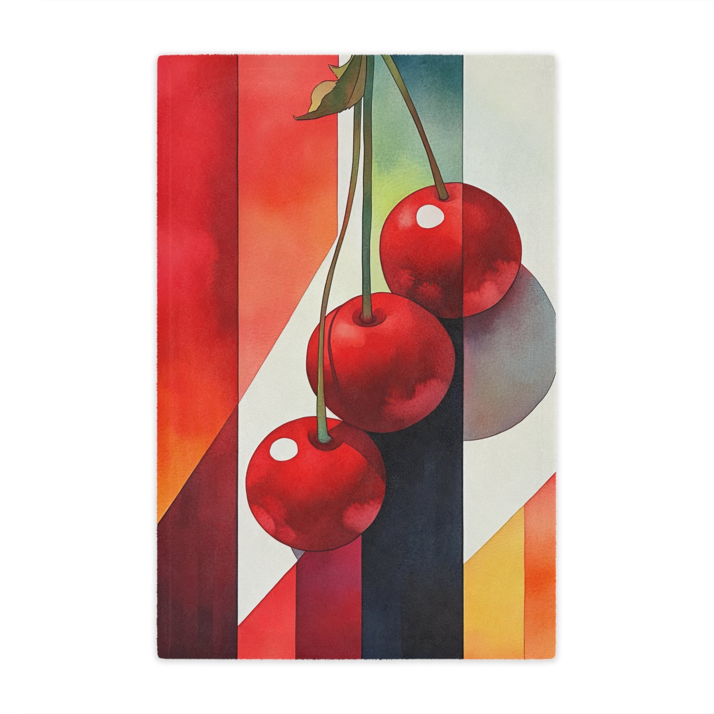 Cherry Charm. Cozy Artistic Microfiber Blanket -