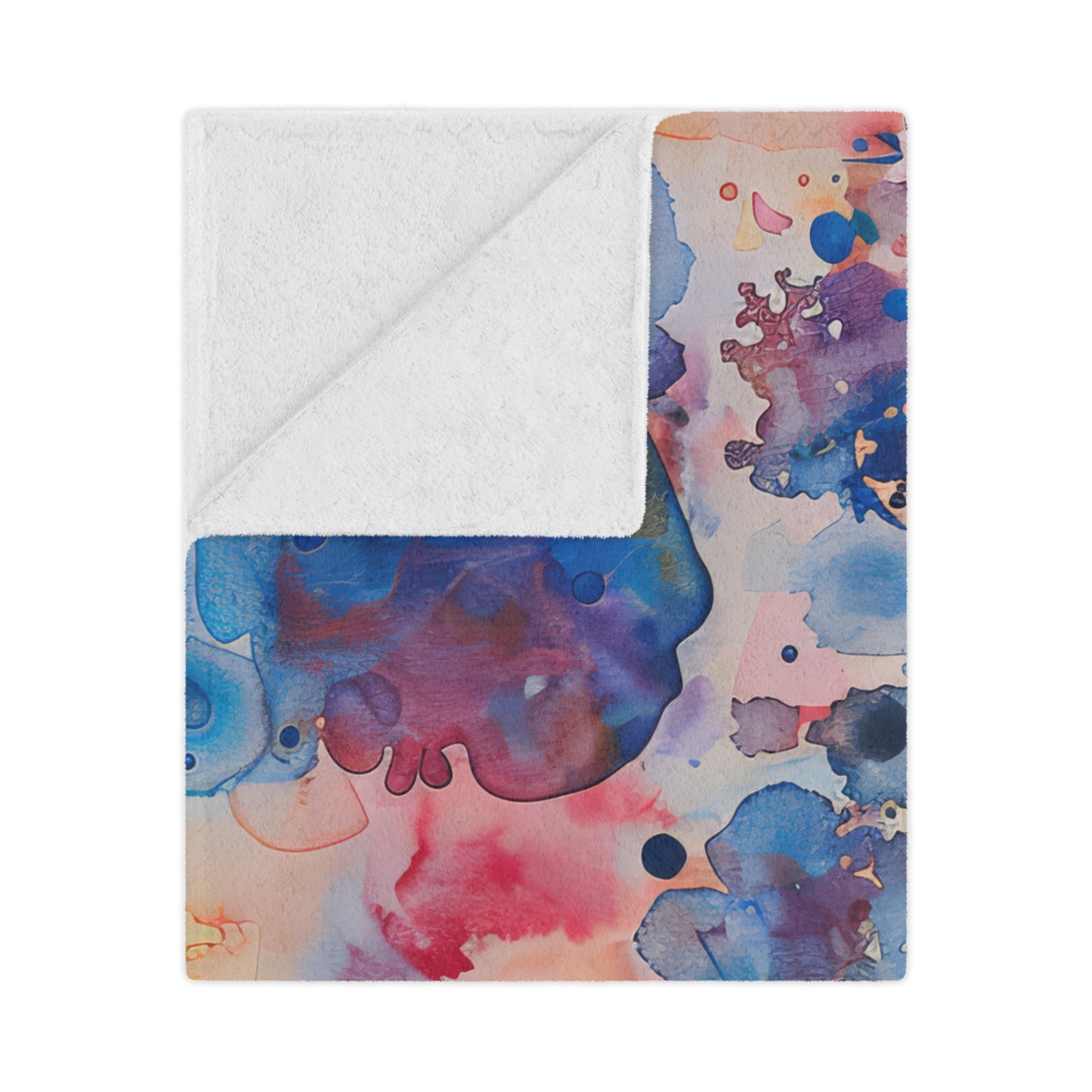 Hamsa Spectrum-topaz. Cozy Artistic Microfiber Blanket.