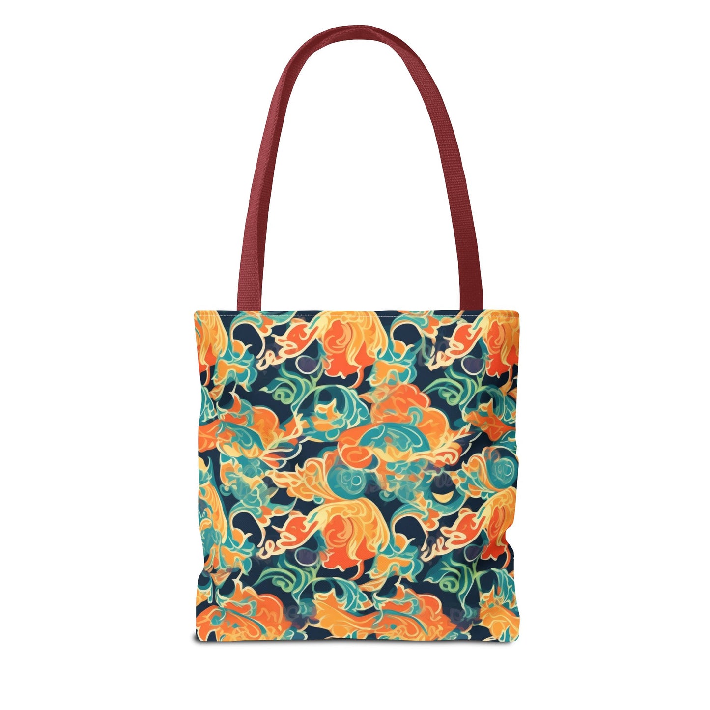 Tangerine Twilight Tapestry. Tote Bag for Everyday Use