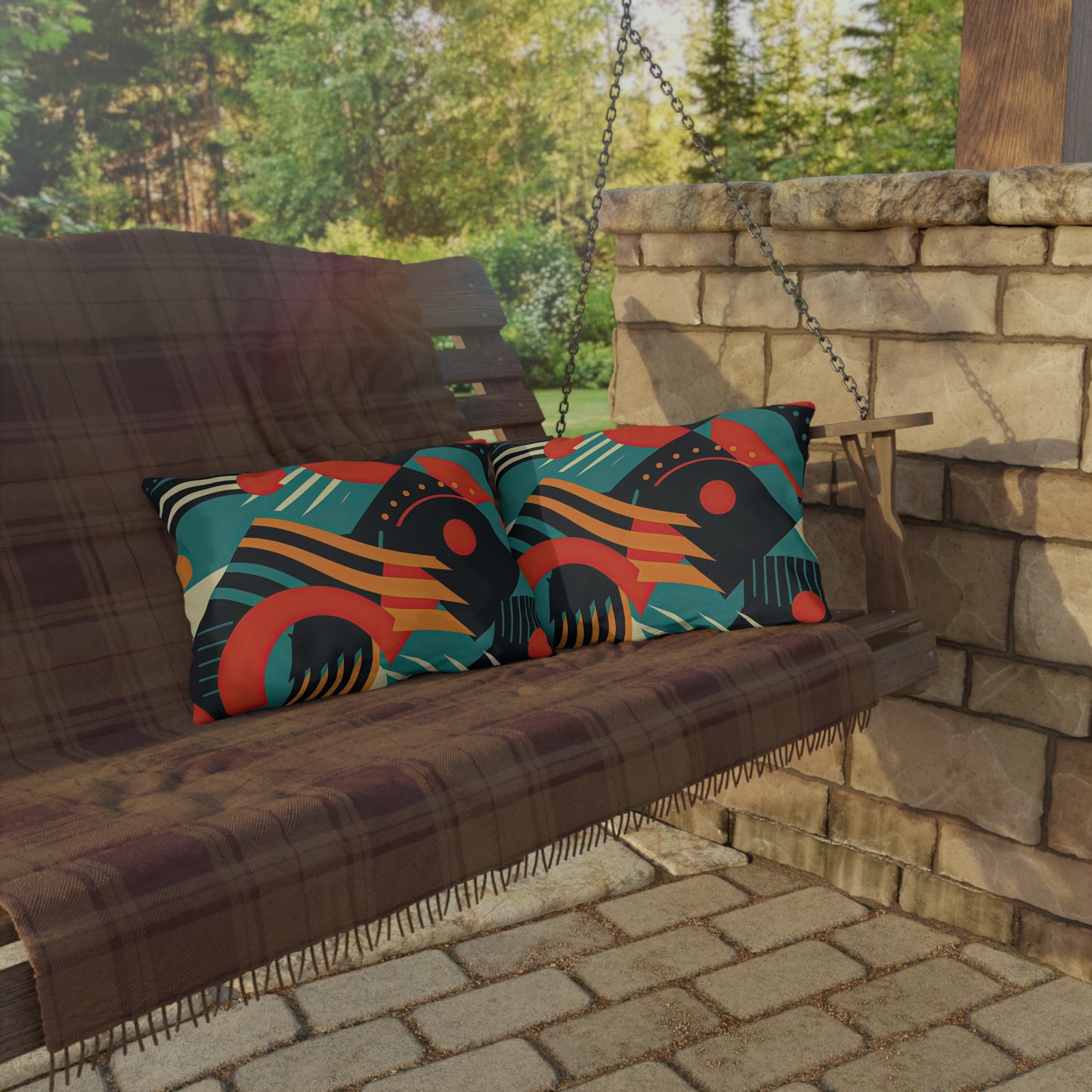 Timeless Techscape. Outdoor Pillows