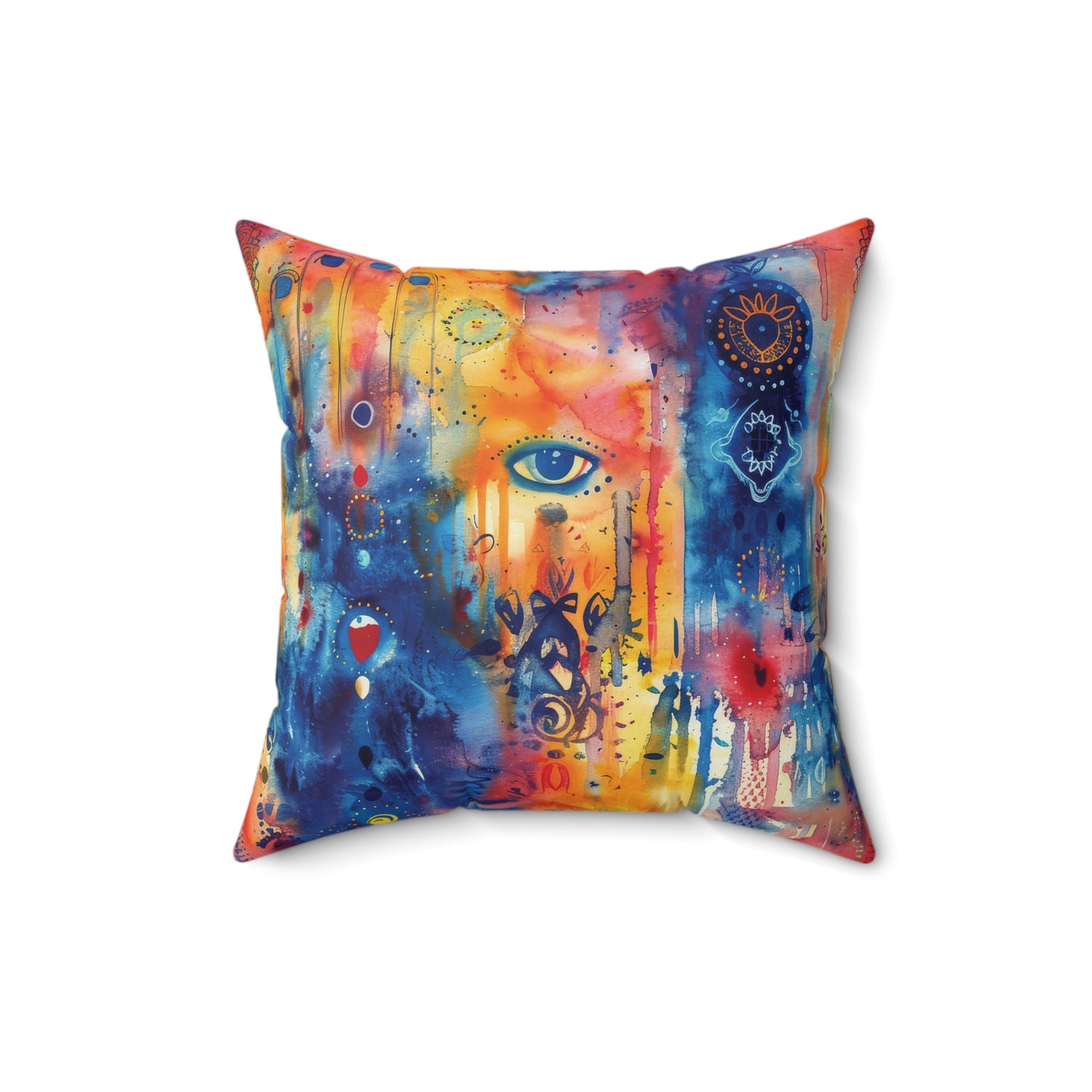 Rainbow Shield. Decorative Pillow Collection - Ancient Protective Symbols
