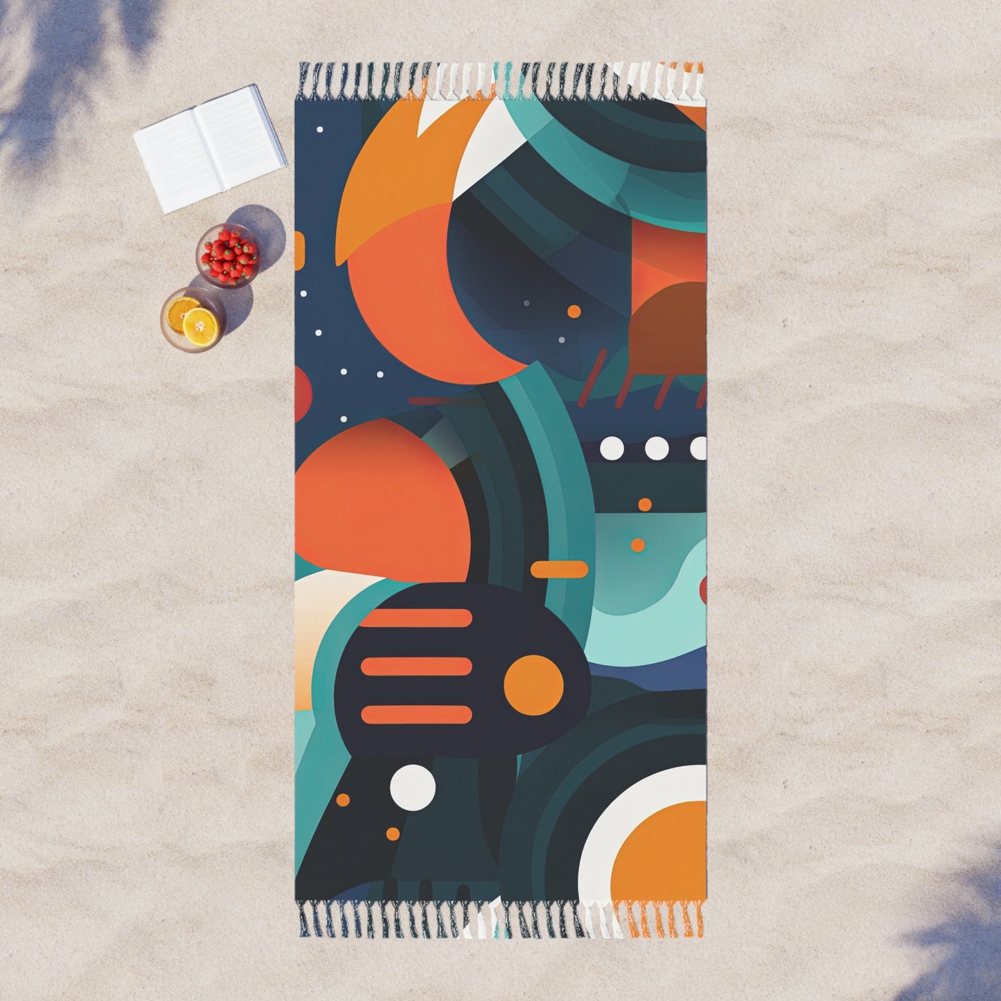 Boho Beach Cloth.  Retro Futurism  .