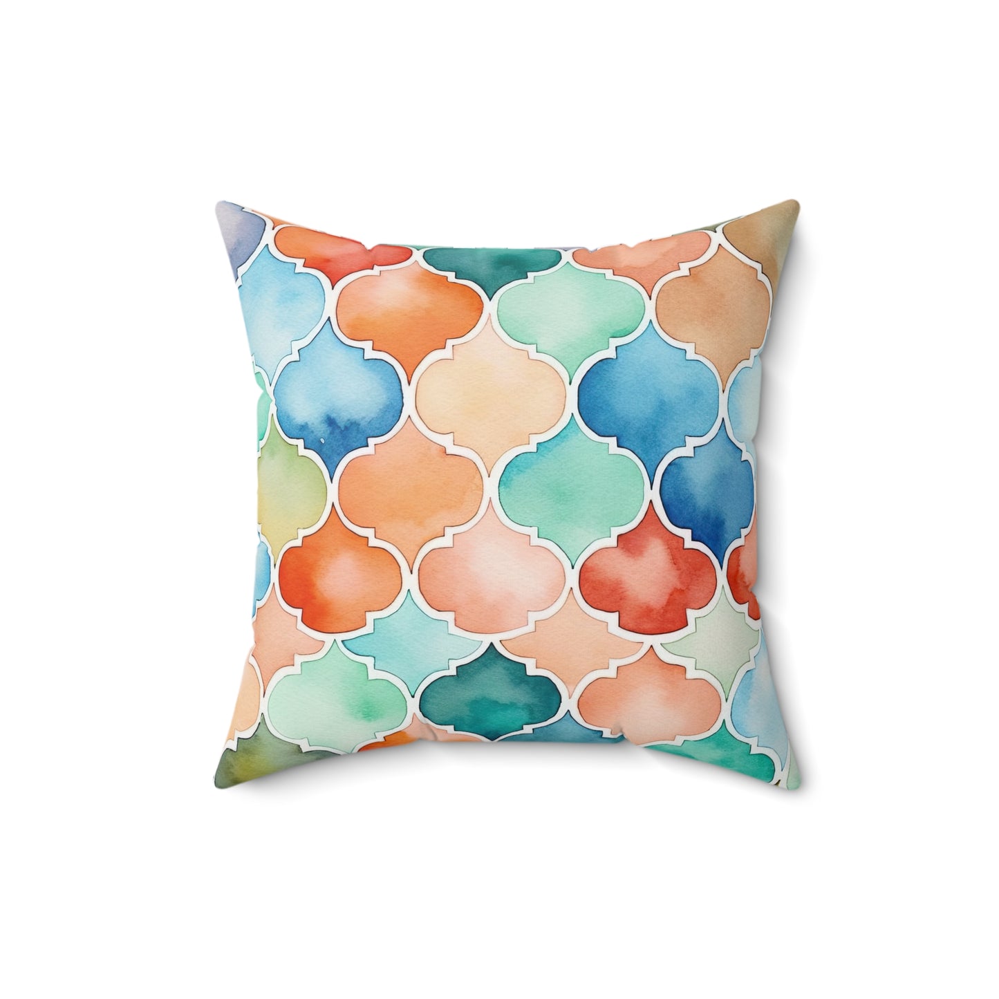 Labyrinth of Lanterns . Spun Polyester Square Pillow