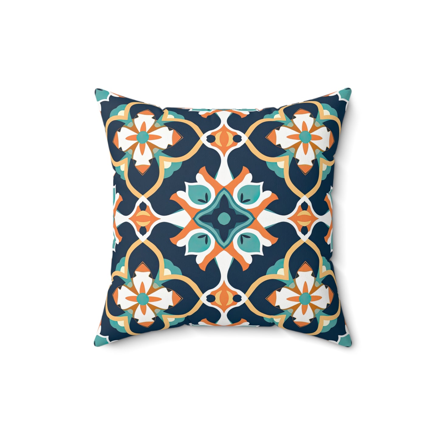 Saffron Souk Symphony . Spun Polyester Square Pillow