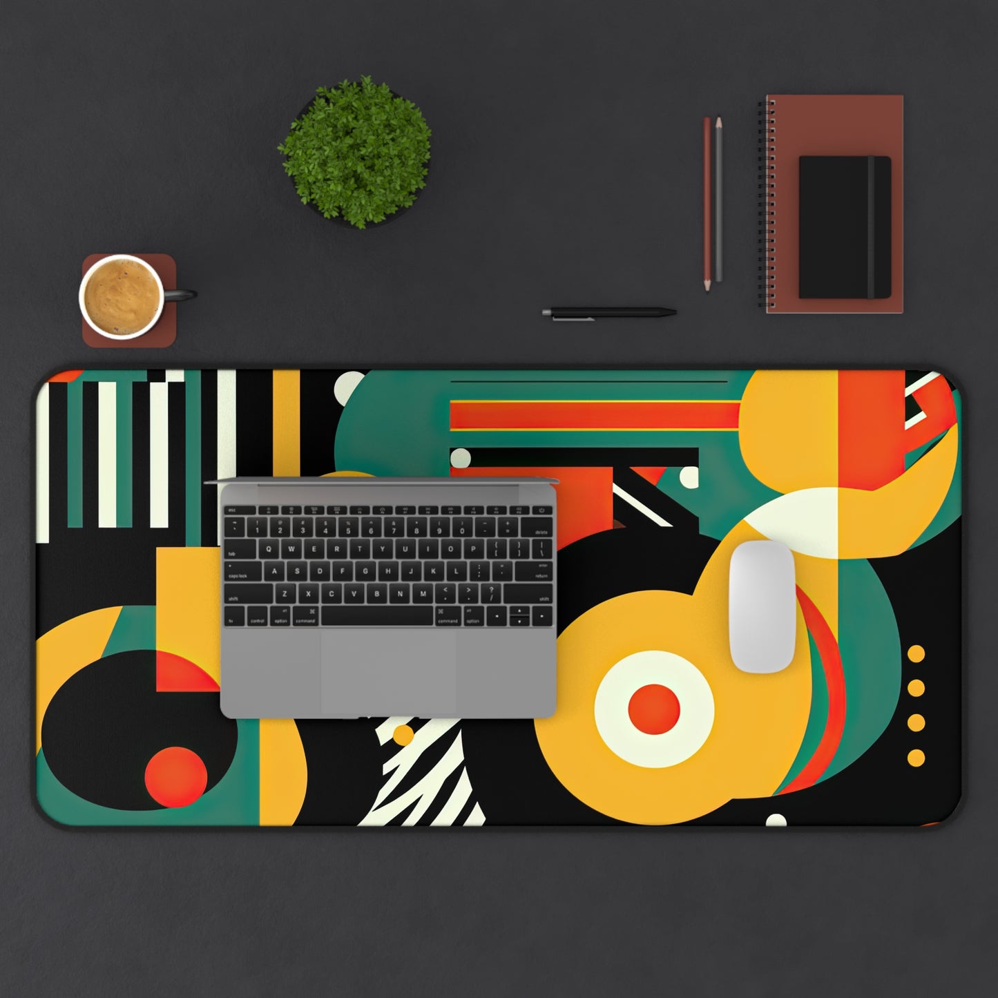 Galactic Groove  . Desk Mat - Stylish Office Organizer