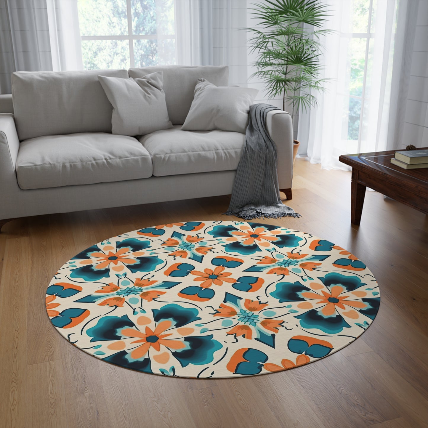 Meditative Medina Montage Round Rug