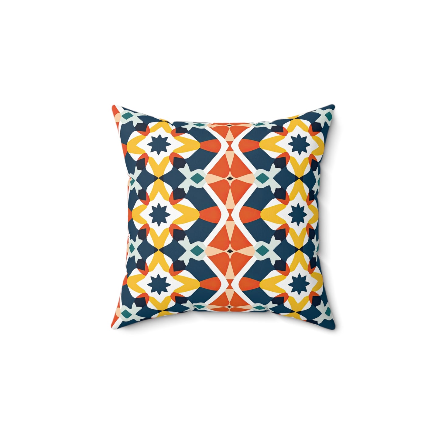 Saffron Souk Symphony .Spun Polyester Square Pillow