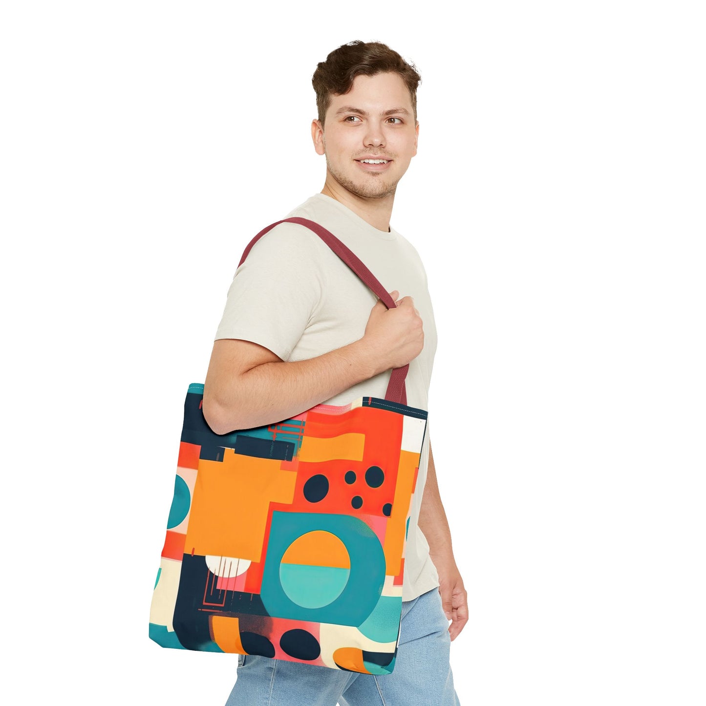 Neon Echoes. Tote Bag for Everyday Use