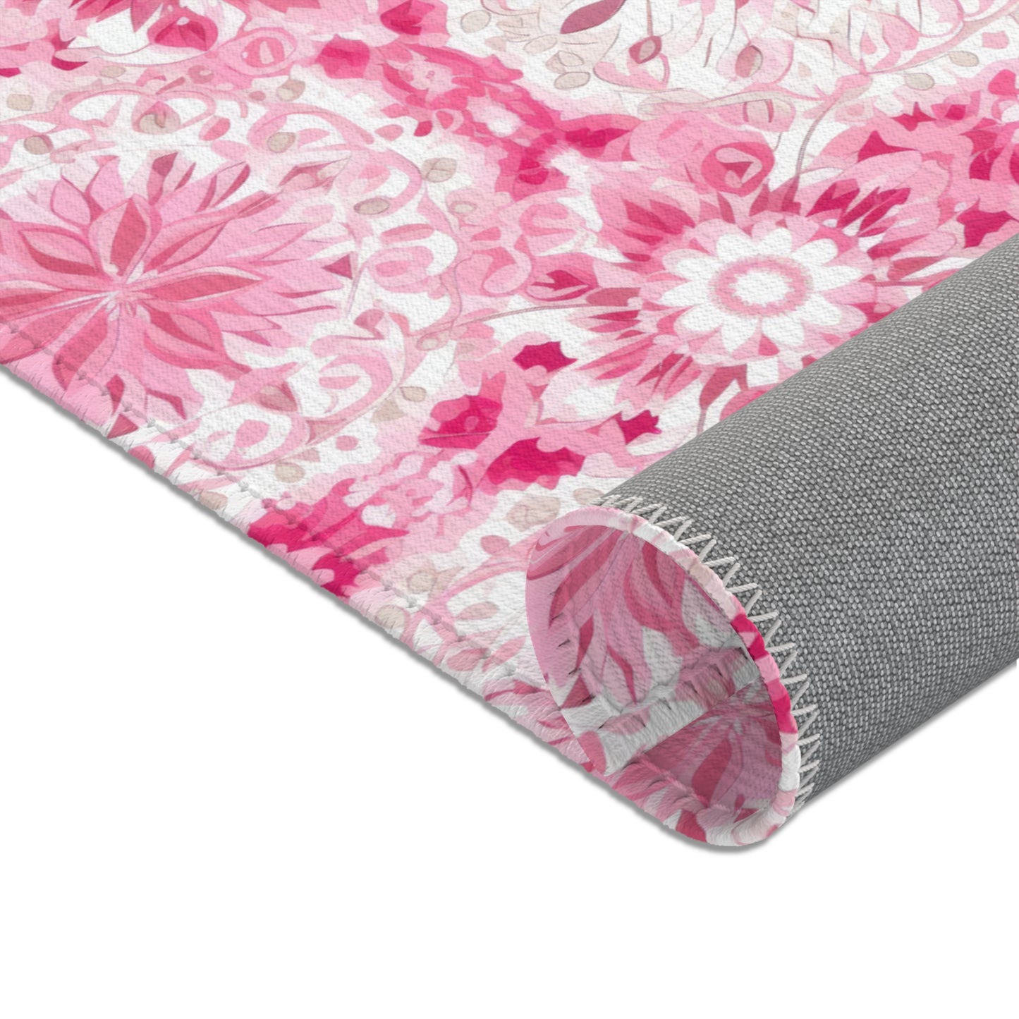 Pink & White Area Rug