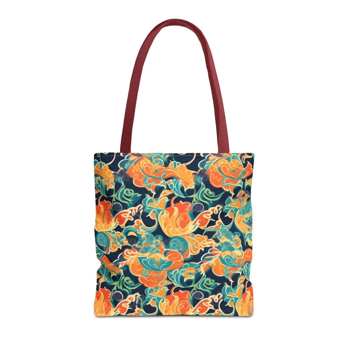 Tangerine Twilight Tapestry. Tote Bag for Everyday Use