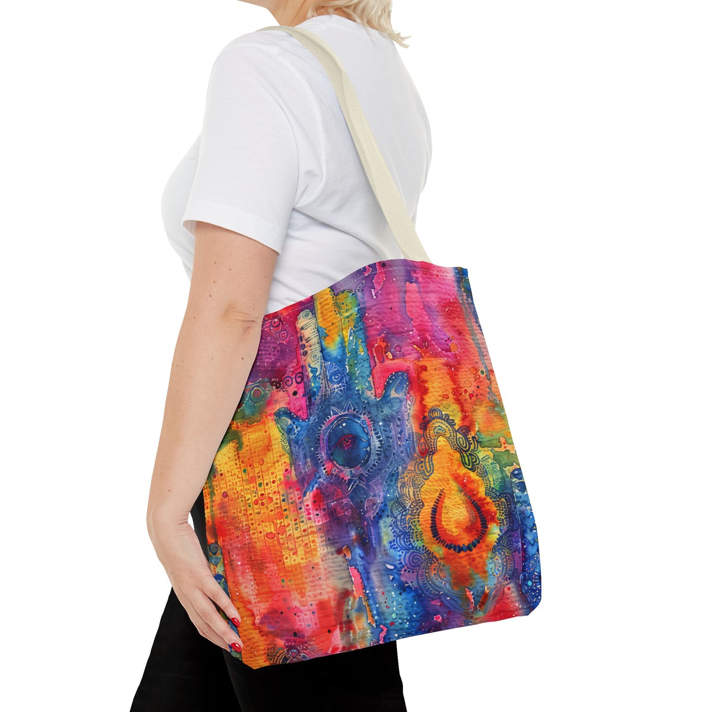 Prismatic Hamsa . Tote Bag for Everyday Use