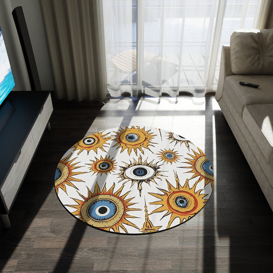 Ethereal Eyeful. Round Rug